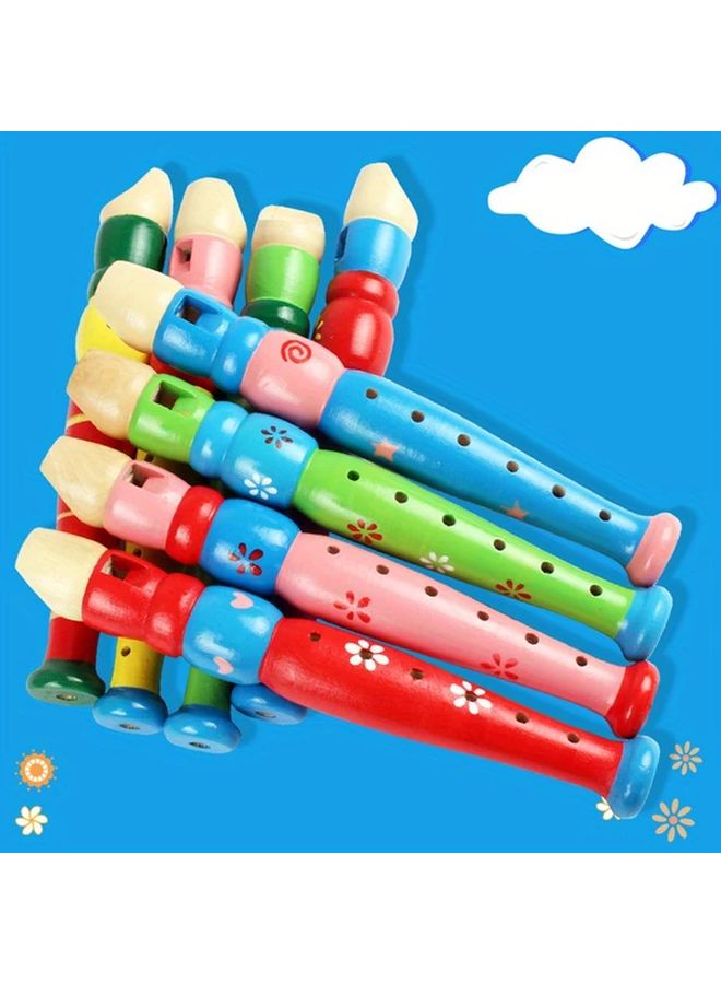 1pc Colorful 6 Hole Wooden Flute Recorder Instrument For Party Favors Classroom Prizes - Image 3