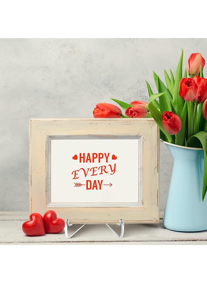 إيروريكس حامل لوحة أكريليك شفاف مسطح مكون من قطعتين مع أرفف دعم عميقة وحامل لوحة أكريليك شفاف على سطح الطاولة وحامل صور وحامل أطباق للديكورات المنزلية والكتب مقاس 3 × 2.6 × 2.2 بوصة - Image 4