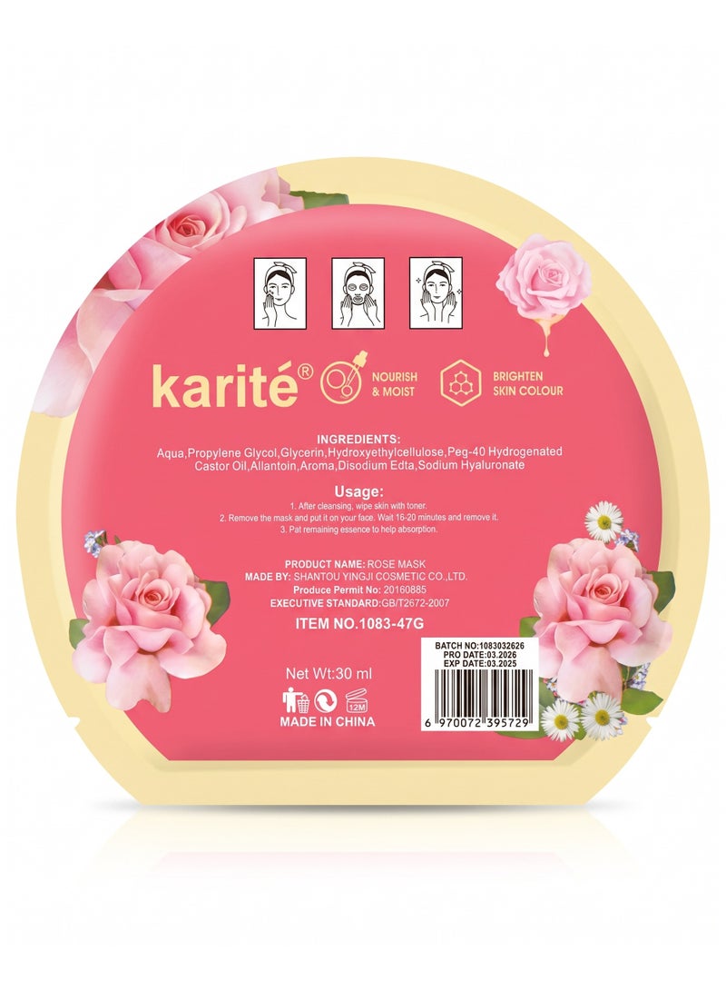 Karite Rose Natural Essence Hydrating Sheet Mask 30ml - Image 2