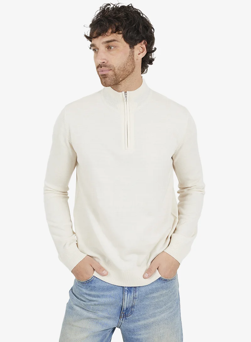 BRAVE SOUL Half Zip Pullover Sweater