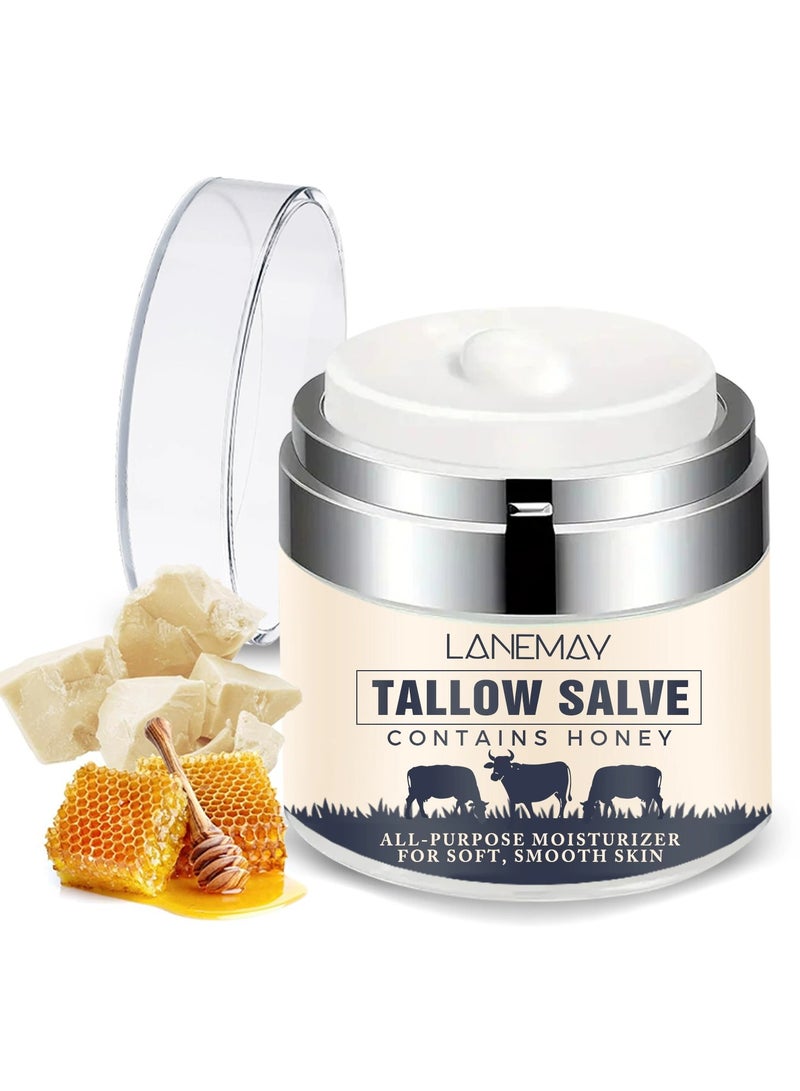 LANEMAY Tallow Cream Deep Moisturizing Milk Face Cream Nourishing Skin Repair Balm for Dry and Sensitive Skin - Image 1