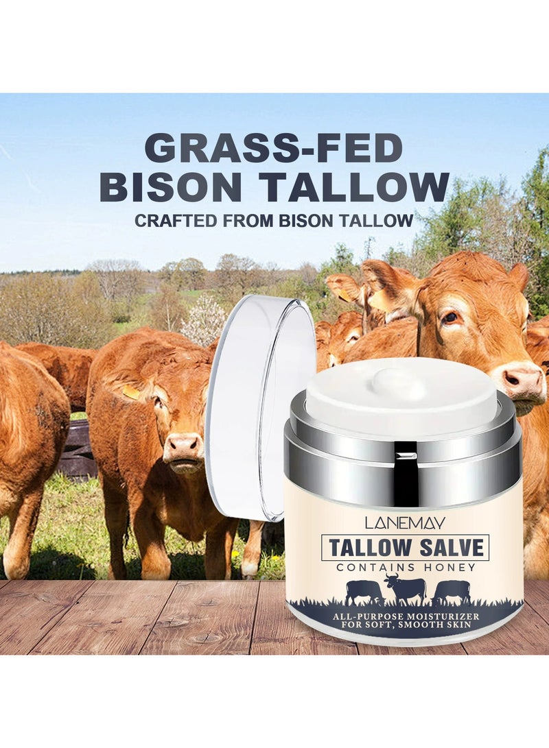 LANEMAY Tallow Cream Deep Moisturizing Milk Face Cream Nourishing Skin Repair Balm for Dry and Sensitive Skin - Image 2