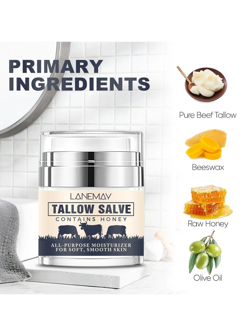 LANEMAY Tallow Cream Deep Moisturizing Milk Face Cream Nourishing Skin Repair Balm for Dry and Sensitive Skin - Image 4
