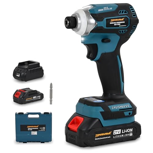 TOMAHAWK® BSD-8200 Brushless Cordless Screwdriver/Impact Driver - 2 Battery with 20V, 2.0Ah, 180 Nm, 2400 RPM, 10Mm Chuck capacity, 2 Speed Mode - Image 1