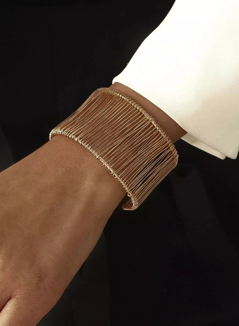 Hollow Out Wide Bangle  - Image 1