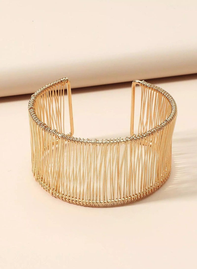 Hollow Out Wide Bangle  - Image 2