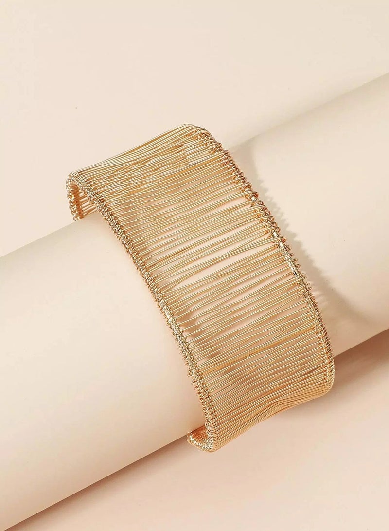 Hollow Out Wide Bangle  - Image 3