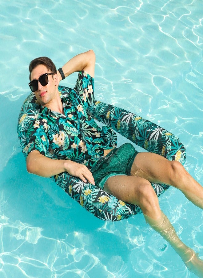 FindUWill Inflatable Pool Floats for Adult, Fabric-Covered Comfort Pool Lounge Chairs, Multi-Purpose Tanning Pool Lounger, 45" Large Pool Floaties Swimming Pool Accessories - Image 4