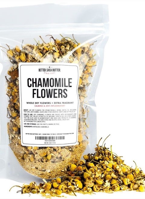 Chamomile Flowers | Bulk Size | Edible Dry Flowers for Relaxing Chamomile Tea | Use These Dried Herbs for Bath, Soap Making and Other DIY Projects | 4 oz
