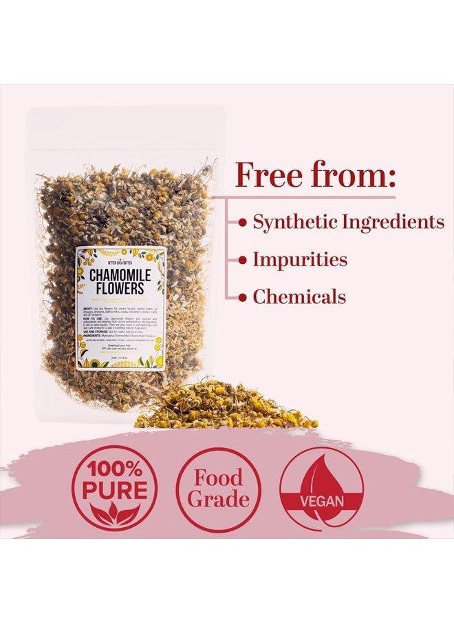 Better Shea Butter - Chamomile Flowers | Bulk Size | Edible Dry Flowers for Relaxing Chamomile Tea | Use These Dried Herbs for Bath, Soap Making and Other DIY Projects | 4 oz - Image 1