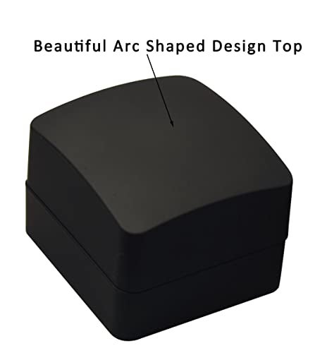 LAODA LED Earring Jewelry Gift Box for Wedding, Proposal, Birthday...Luxury LED Diamond Stud Earring Jewelry Gift Box with Light for Women for Men (Black Earring Box) - Image 5