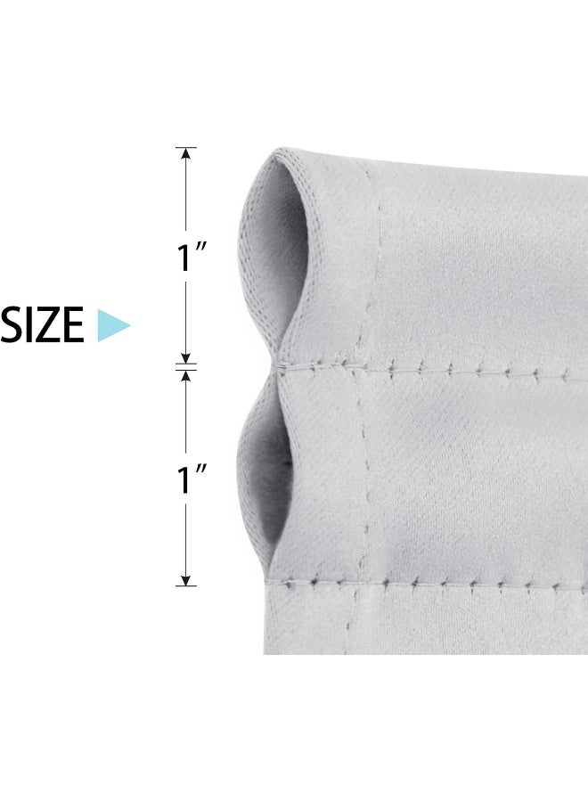 Deconovo Door Curtain Blackout Door Window Curtains for Front Door French Door Curtains with Tieback Door Blinds for Door Window, Silver Grey, W25 x L40, 1 Panel - Image 2