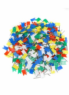 Excefore Colored Flag Map Push Pins - 300 Pack Multicolored Decorative Travel Map Tacks Plastic Head with Steel Point for Cork Bulletin Board, Picture Hanging at Home Office School (5 Assorted Colors)  - Image 4