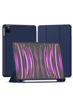 Terra iPad Terra Cover for Apple iPad 11 inch with Smart Pencil Holder Slim Smart Cover with Blue Fabric Stand  - Image 1