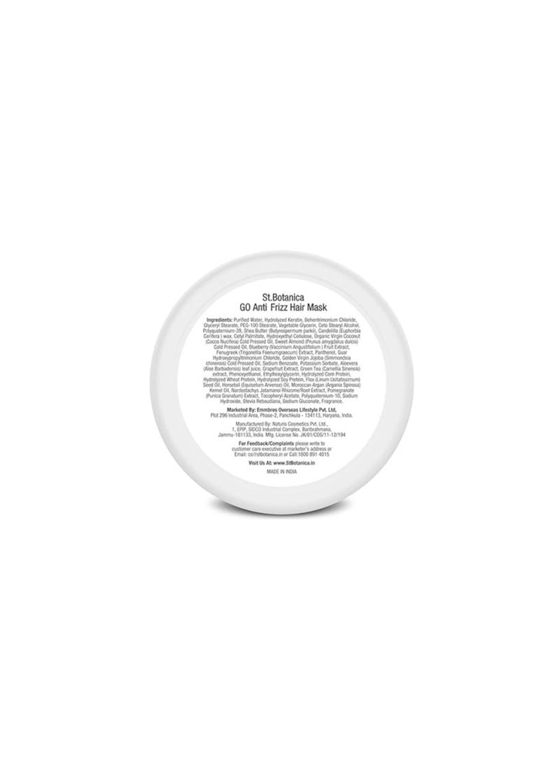 StBotanica - St.Botanica GO Anti Frizz Hair Mask Infused With Coconut Oil Shea Butter Keratin to Smoothen Soften Hair - Image 1