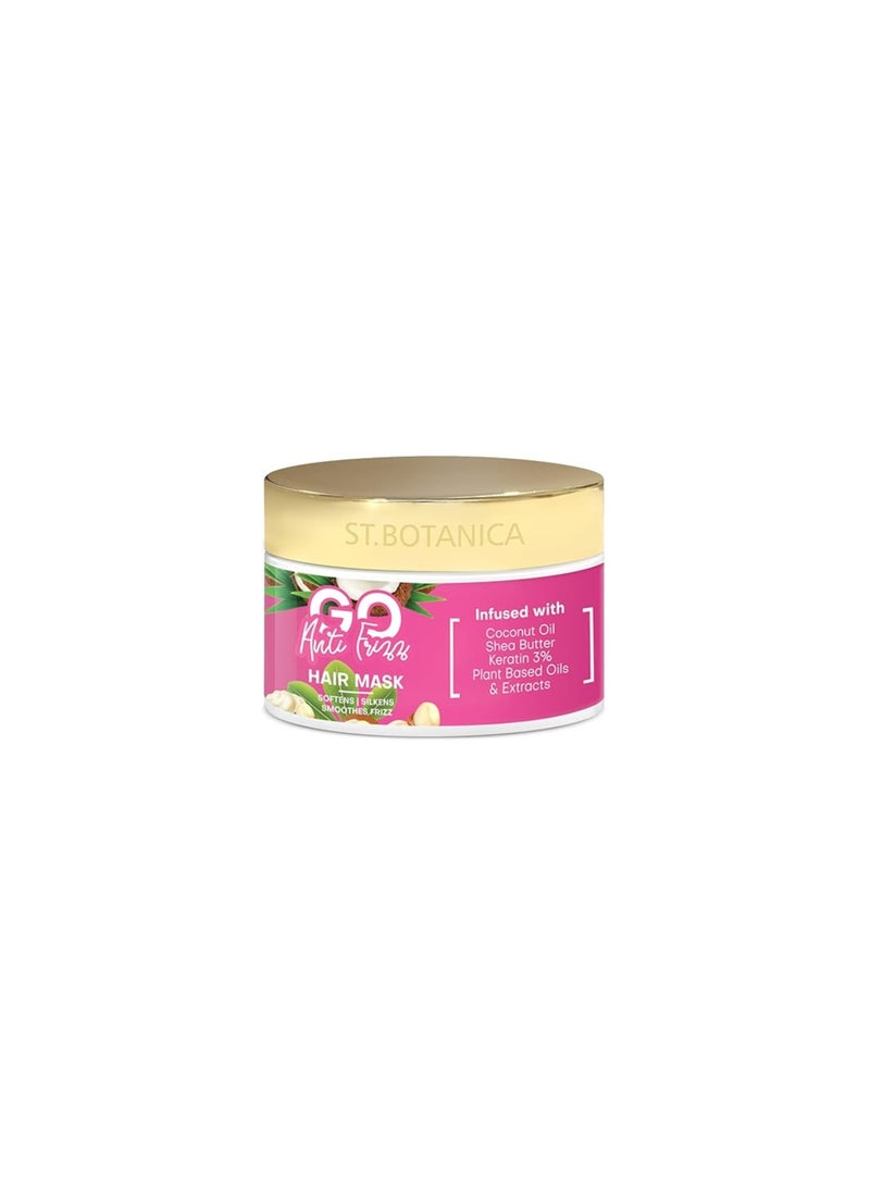 StBotanica - St.Botanica GO Anti Frizz Hair Mask Infused With Coconut Oil Shea Butter Keratin to Smoothen Soften Hair - Image 1