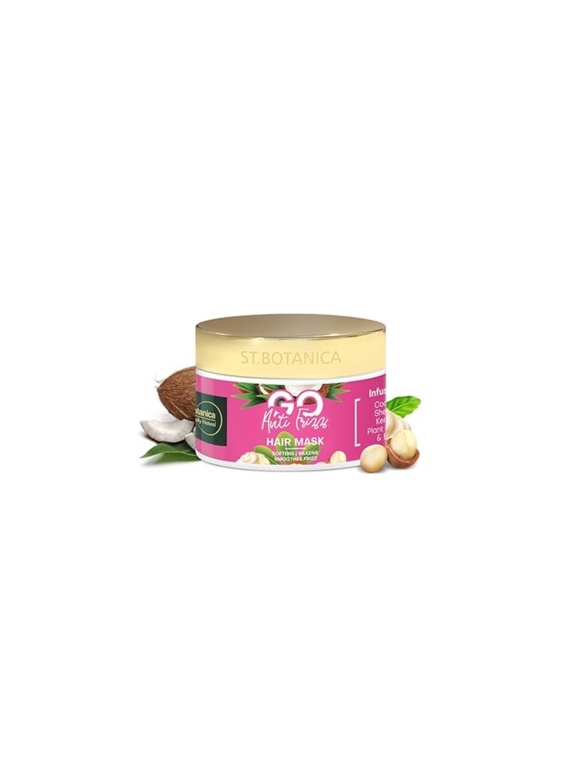 StBotanica - St.Botanica GO Anti Frizz Hair Mask Infused With Coconut Oil Shea Butter Keratin to Smoothen Soften Hair - Image 1
