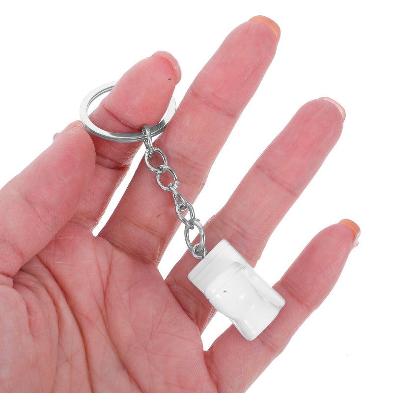 8 pcs Funny Mini Toilet Shaped Keychain for Car Keys or Bag Pendant Unique Portable Keychain Decoration Key Small Toilet Shape Keyrings - Image 2