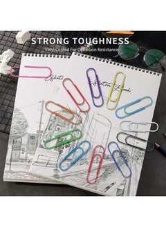 Gute Paper Clips, 40 Pack 4 Inches Mega Large Paper Clips 100Mm Extra Large Multicolored Jumbo Coated Paperclips Big Sheet Holder For Office School Document Organizing  - Image 2