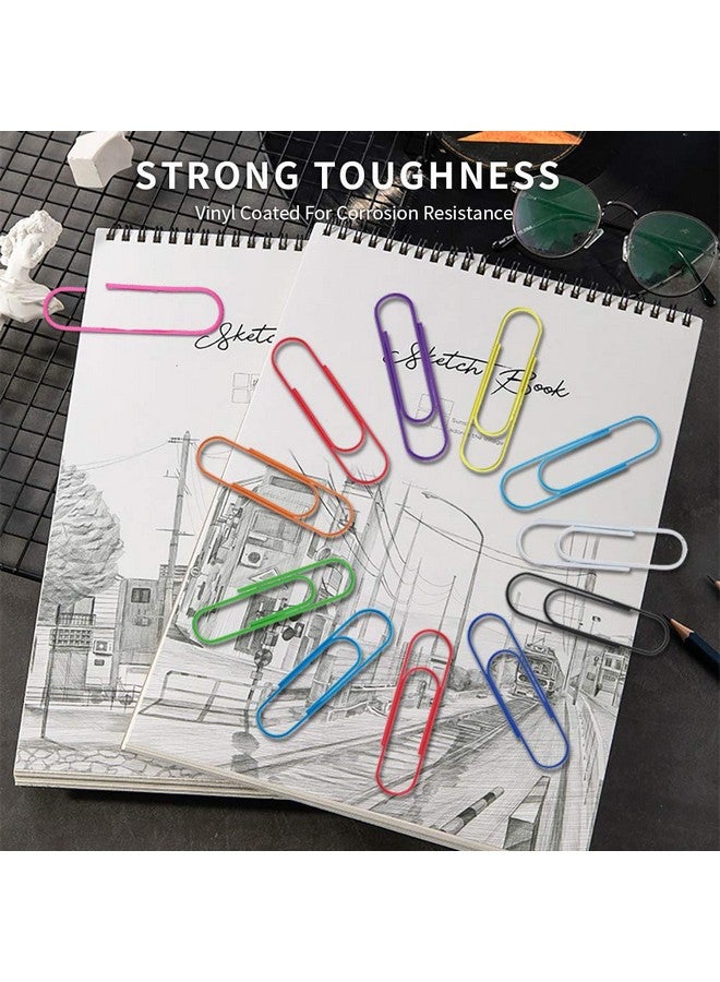Gute Paper Clips, 40 Pack 4 Inches Mega Large Paper Clips 100Mm Extra Large Multicolored Jumbo Coated Paperclips Big Sheet Holder For Office School Document Organizing - Image 2