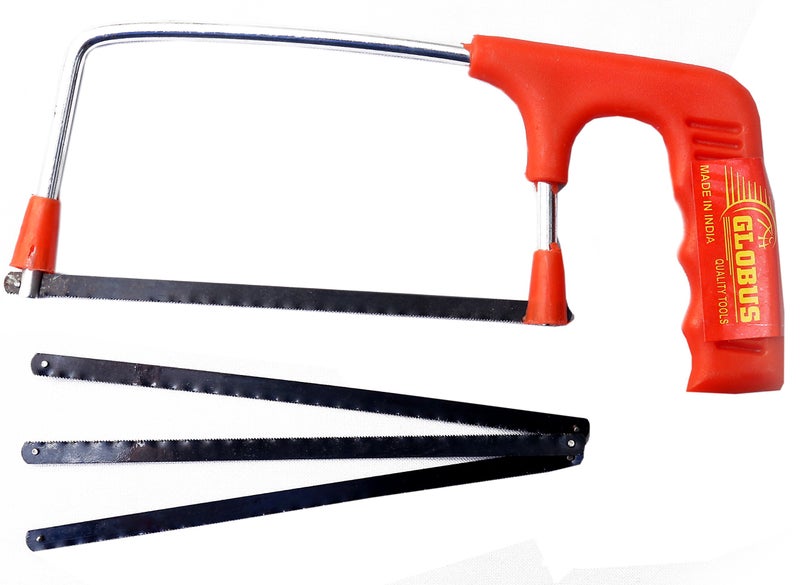 GLOBUS Mini Hacksaw Frame With Blade (6 Inch) 150Mm With Plastic Handle And Free 3 Blades 150Mm - Image 5