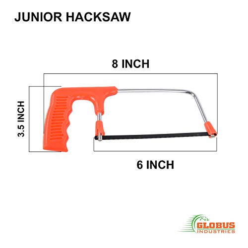 GLOBUS Mini Hacksaw Frame With Blade (6 Inch) 150Mm With Plastic Handle And Free 3 Blades 150Mm - Image 3