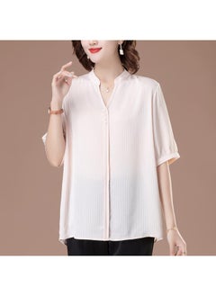 Plus Large Size Women's Chubby Girl Summer Top Loose Belly Covering T-shirt For Middle-aged Mother Western-style Shirt Thin