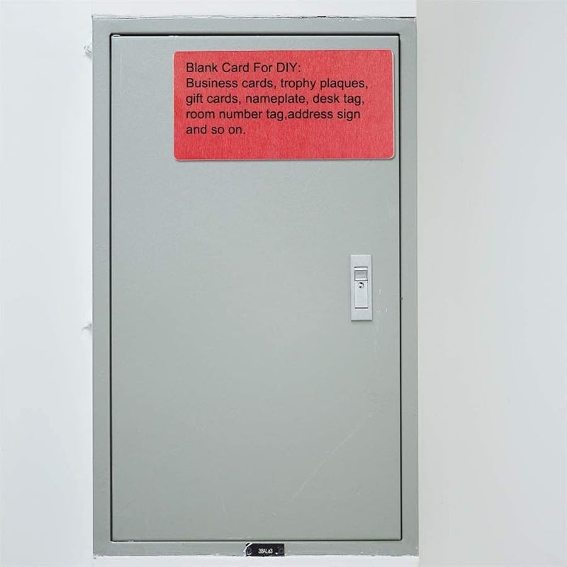 بطاقات عمل فارغة من الألومنيوم المؤكسد الأحمر مقاس 80x40x1مم 15 قطعة للقطع بالليزر DIY - Image 3