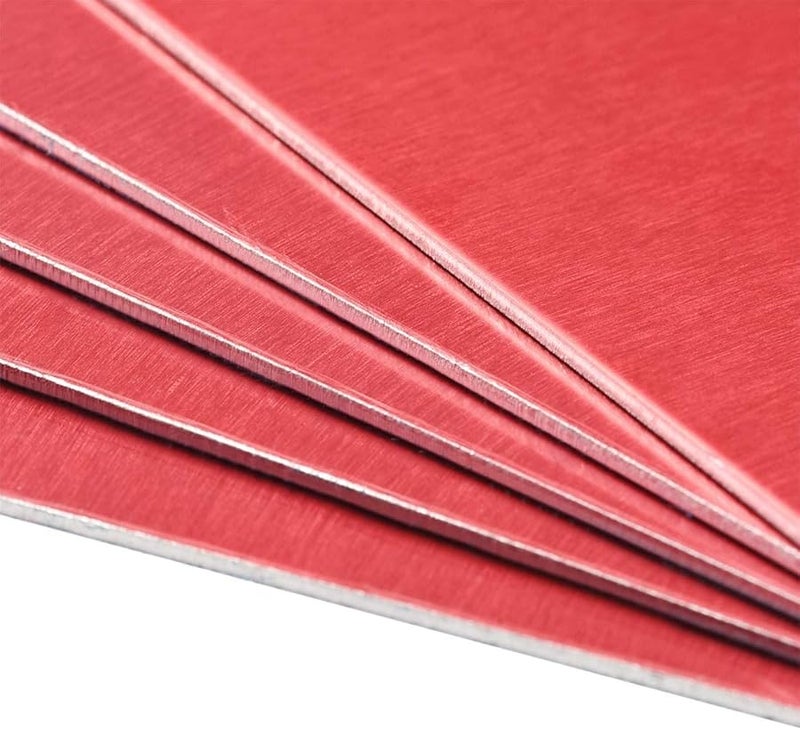 بطاقات عمل فارغة من الألومنيوم المؤكسد الأحمر مقاس 80x40x1مم 15 قطعة للقطع بالليزر DIY - Image 2