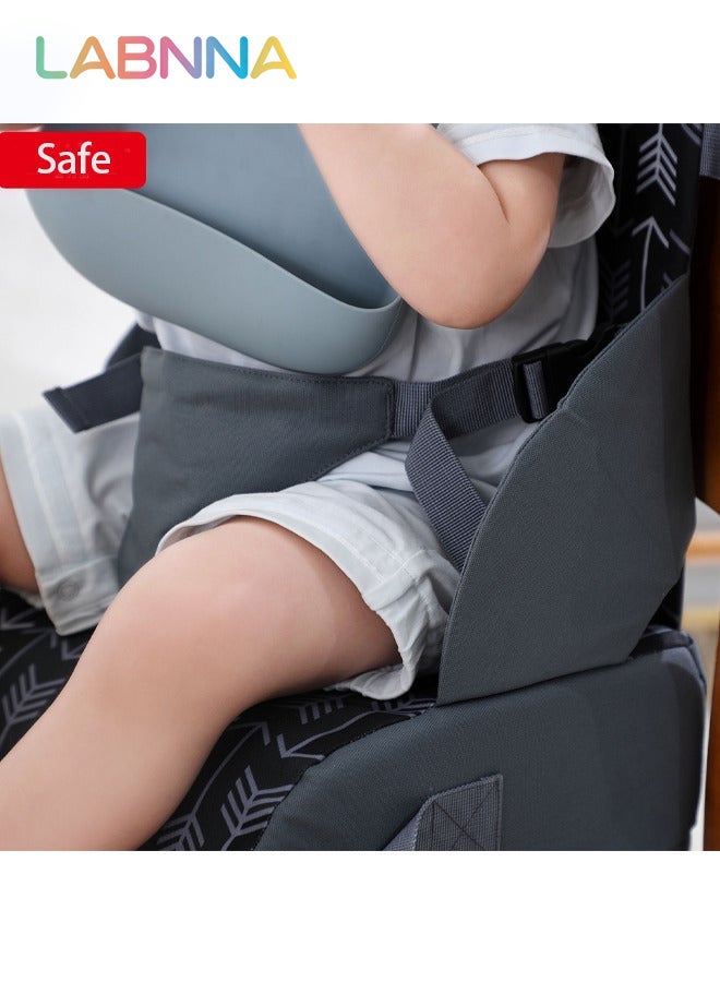 LABNNA Booster Seat for Kitchen Chair,Toddler Booster Seats with Adjustable Washable Safety Belts Kitchen Dining Table Booster Seat, Portable Travel Increasing Cushion for Baby Child Kid Boy Girl Foldable Child Booster Seat Cushion with Easy-Clean Feature and Adjustable Configuration for Babies - Image 5