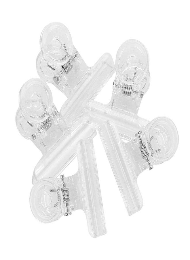 Asixxsix Nail Clips, Curve C 4 Colors Nail Art Clips, Nail Extension Clips, 5pcs Multi-functional for Professional for Beginners(Transparent) - Image 2