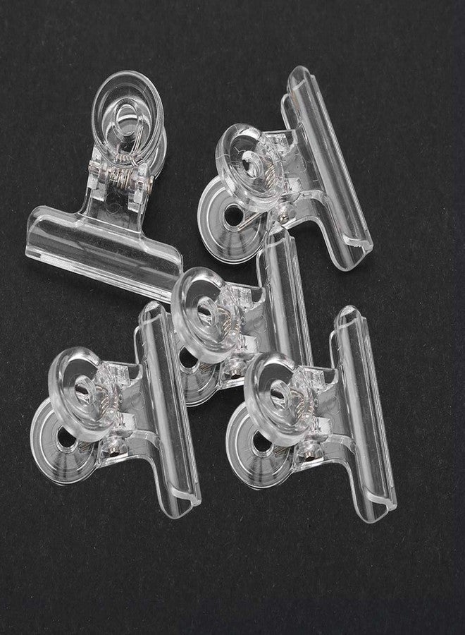 Asixxsix Nail Clips, Curve C 4 Colors Nail Art Clips, Nail Extension Clips, 5pcs Multi-functional for Professional for Beginners(Transparent) - Image 3