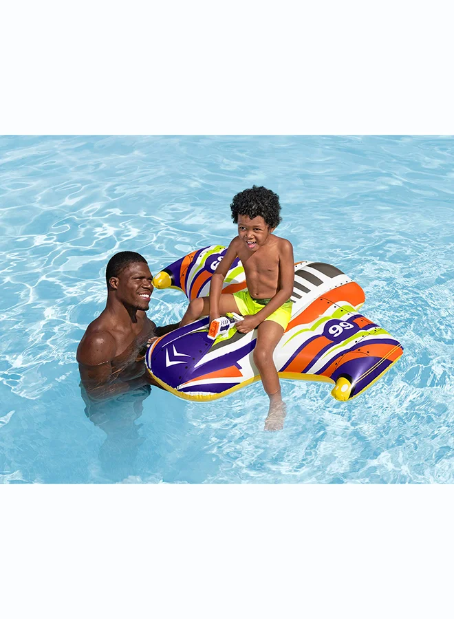 بست واي Bestway, 46" x 42"/ Splash Shuttle Ride-On Inflatable Outdoor Water Play Toy for Kids and Families, Durable Premium Quality Material, Easy Inflate and Deflate Design, Pool Beach Garden Summer Fun Activity, 1.17mx1.07m