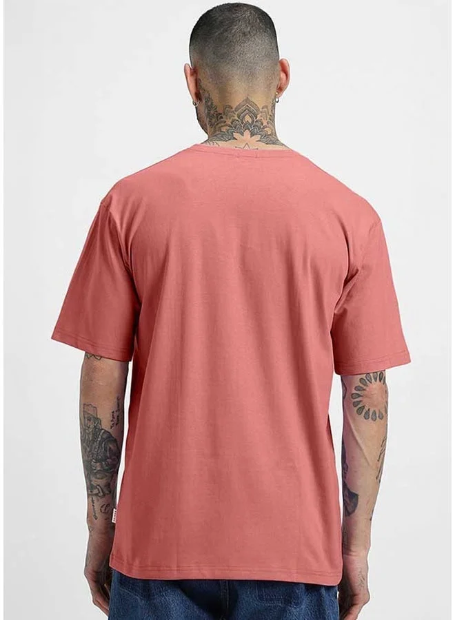 Veirdo Veirdo Pure Cotton Oversized Fit Half Sleeve T-Shirt For Men Soap Nut Half Sleeve T-Shirt For Men
