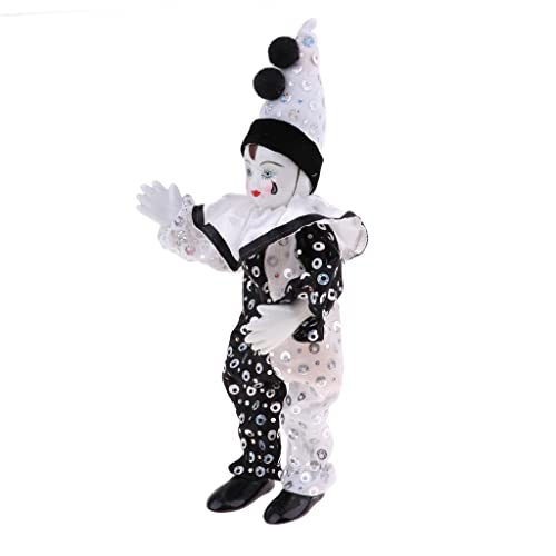 DYNWAVE 9inch Clown Doll can Sitting Standing Hand Painted Harlequin Doll Display DecorationValentin Gift - Image 5