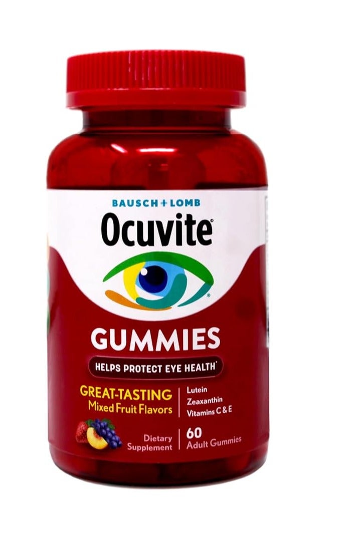 Bausch + Lomb Ocuvite Eye Health Gummies with Lutein, Zeaxanthin and other Antioxidants, 60 Count Bottle - Image 1