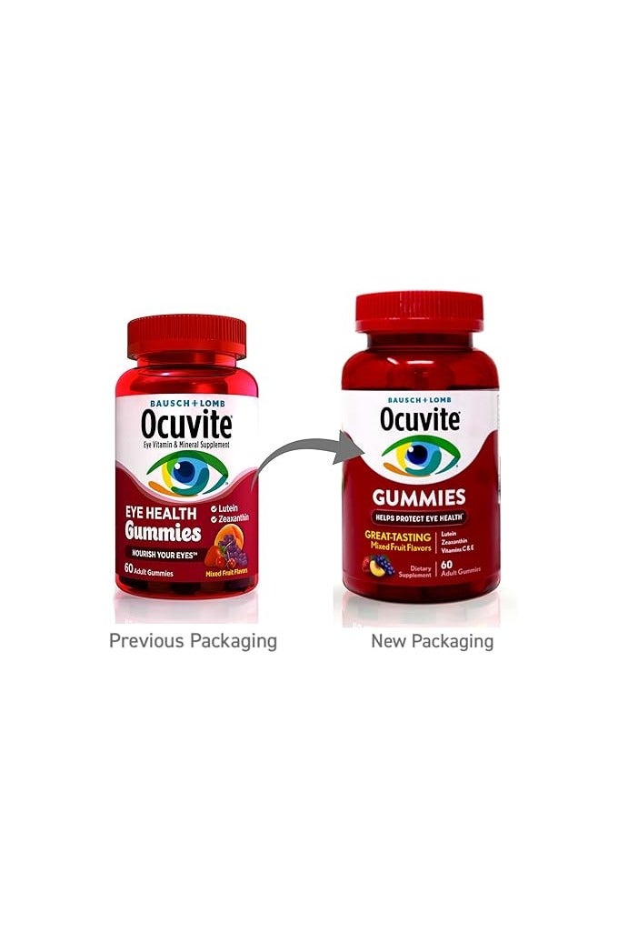 Bausch + Lomb Ocuvite Eye Health Gummies with Lutein, Zeaxanthin and other Antioxidants, 60 Count Bottle - Image 5