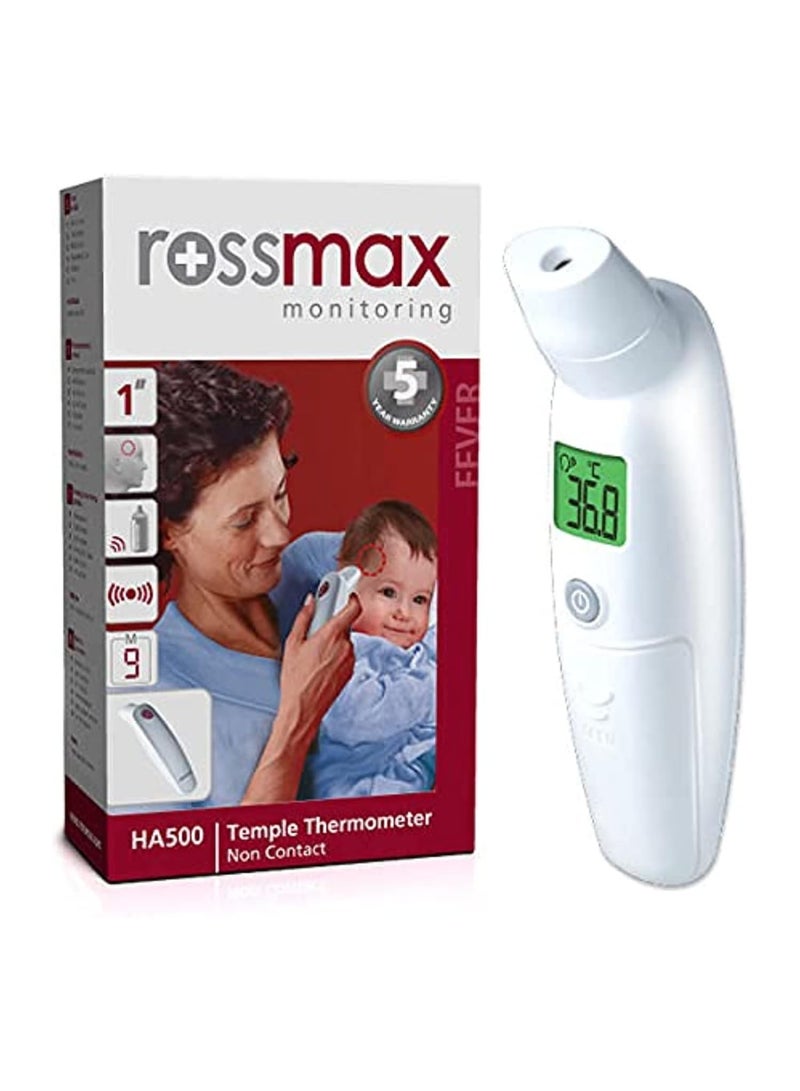 روزماكس ترمومتر روسماكس HA500 بالأشعة تحت الحمراء بدون تلامس، جهاز قياس درجة الحرارة الرقمي للكبار والصغار، قياس سريع ودقيق وصحي
