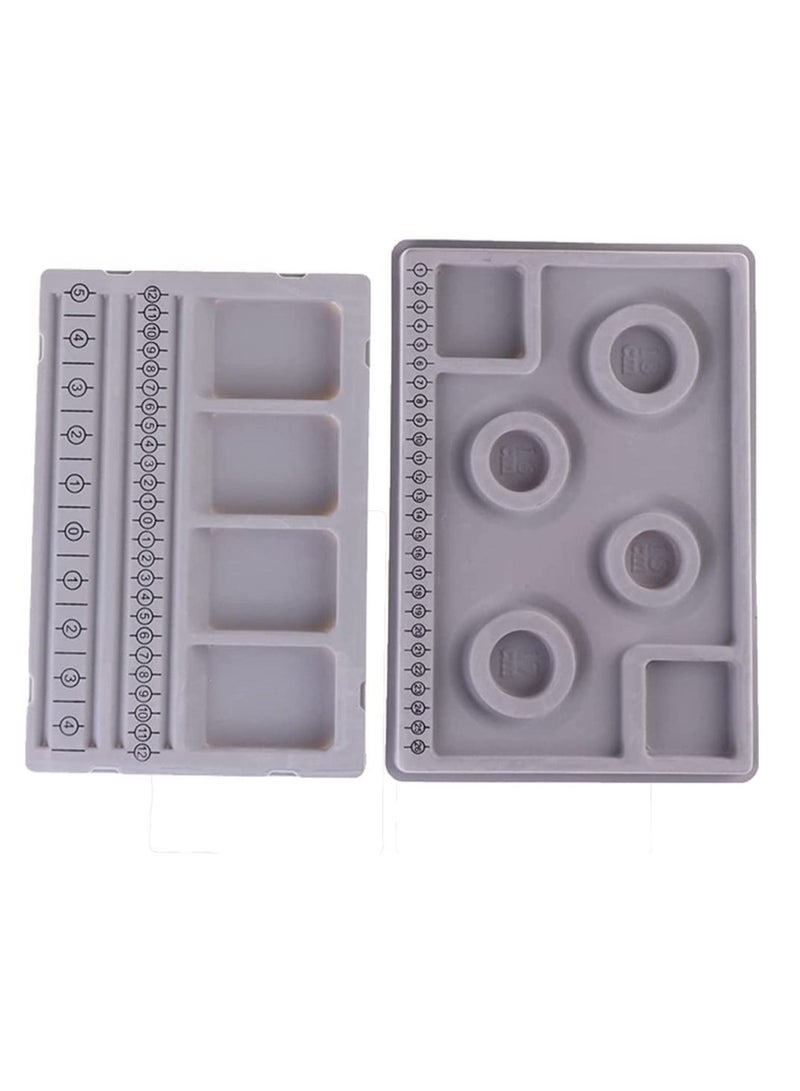 Y&D Bead Design Board Bracelet Flocked Mats Necklace Beading Jewelry Organizer Tray DIY Making Craft Tools, for Creating Bracelets, Necklaces and 2Pack  - Image 1
