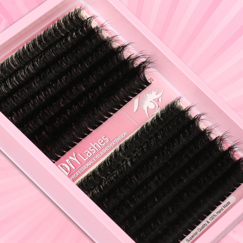 Himirell 280 Pcs Lash Clusters Extensions Kit - 80D 100D 12-20mm Faux Mink Individual Eye Lash Clusters with D Curl Wispy for DIY Lash Extension at Home - Image 2