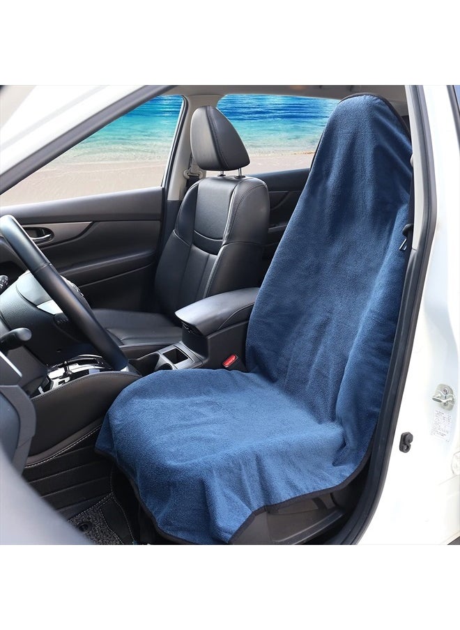 Leader Accessories - Black Waterproof Sweat Towel Seat Cover Universal Non-Slip for Car Truck SUV Seat for Dog & Kid Workout Outdoor OR Sport Activities - Image 1