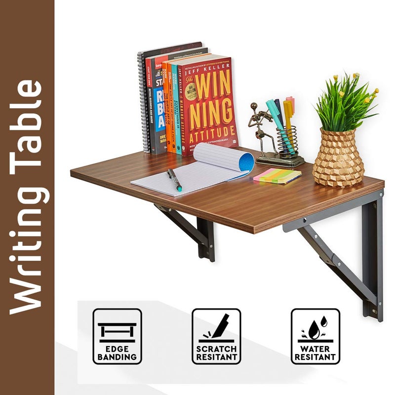 BAYBEE MultiPurpose Floating Desk Folding WallMounted Study Table Desk for Home for Space Saving Dining Working Reading and Writing 60cm x 38cm Small - Image 3