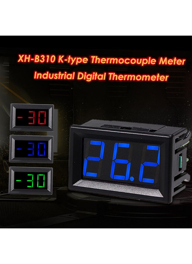 Generic XH-B310 Industrial Digital Thermometer 12V Temperature Meter K-type M6 Thermocouple Tester -30~800℃ Thermograph High Accuracy with LED-Display  - Image 4