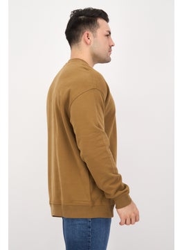 LEE Men Crew Neck Long Sleeves Workwear Sweatshirt, Dark Brown  - Image 2