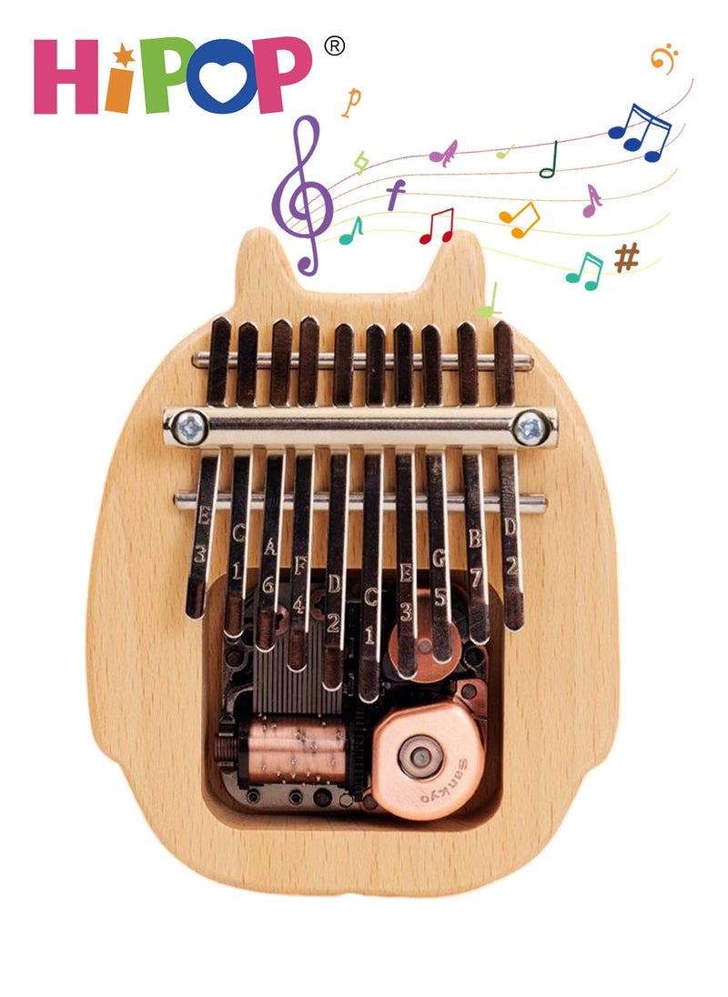 HIPOP - 10 Keys Thumb Piano, Portable Musical Instruments, Wooden Kalimba Music Toys for Kids and Adults - Image 1