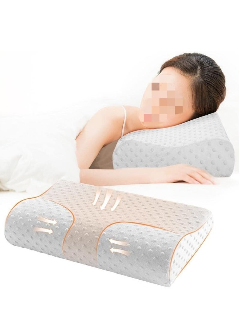 Memory Foam Contour Pillow – Large Ergonomic Neck Support Pillow for Pain Relief - Image 1
