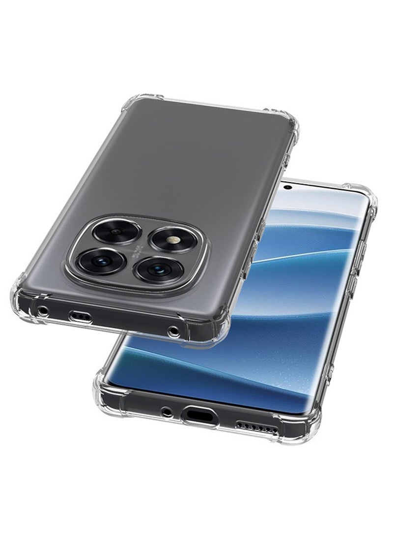 TEXEEM Case for Redmi Note 14 Pro 5G, Crystal Clear Shockproof Transparent Soft TPU Bumper Cover with 4-Corner Airbag Protection, Anti-Yellowing Anti-Scratch Slim Phone Case - Image 4