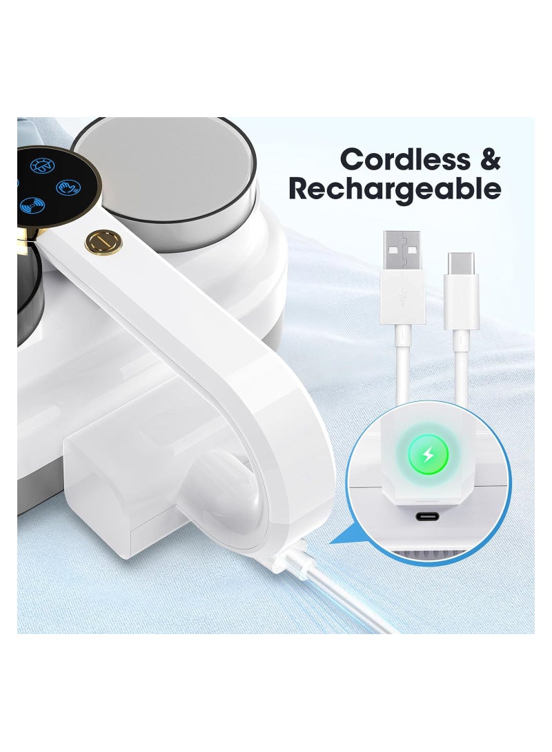 Excefore Cordless Bed Vacuum Cleaner, Rechargeable Handheld Mattress Vacuum Cleaner with U V & Ultrasonic, Strong Suction High Frequency Beating for Deep Clean Dust/Pet Hair etc  - Image 5
