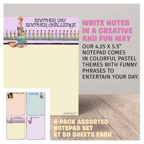 Stonehouse Collection in 4 Funny Assorted Notepads Pack, Daily To Do List Notepad, Memo Pads, Office & Stationery Supplies Perfect for Funny Gifts for Coworkers, Friends, Boss & Family - Image 2
