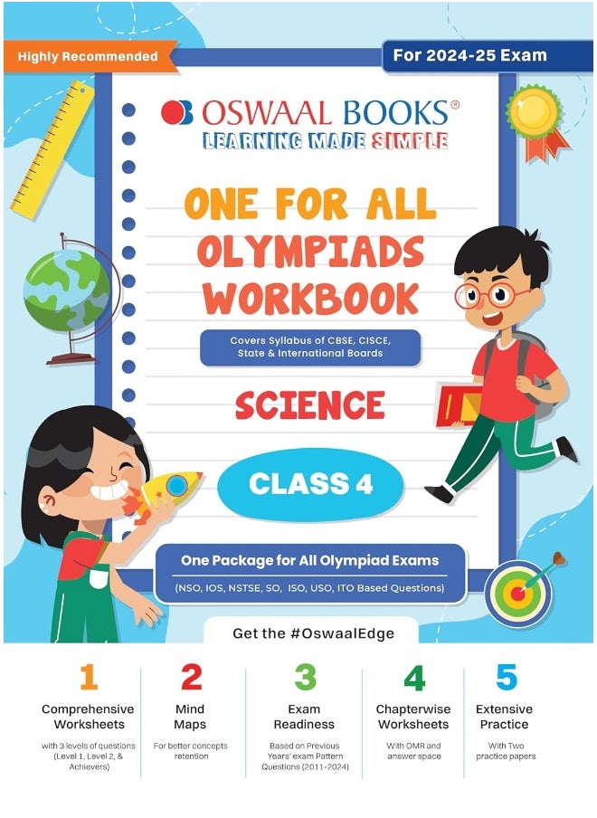 Oswaal One For All Olympiad Workbook Class 4 Science for 2024-25 Exam  - Image 1
